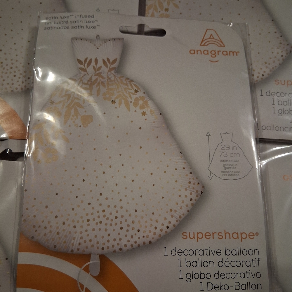 5 Anagram Wedding Dress Balloons New